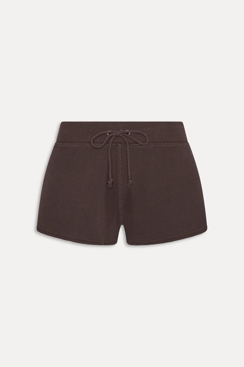 Noah Thermal Mini Shorts ~ Walnut