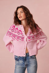 Patina Cardigan ~ Fuschia Rose
