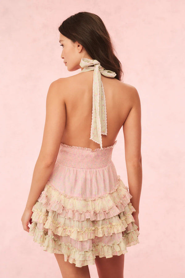 Quintelle Cotton Mixed Print Mini Dress ~ Taffy Twist
