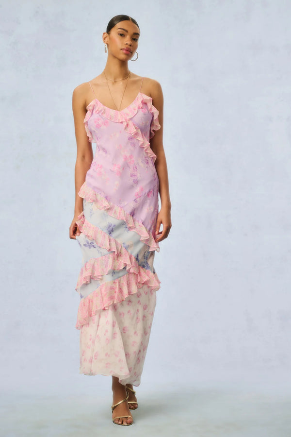 Rialto Fragrance Print Maxi Dress ~ Blooming Paradise