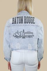 Baton Rouge Skyline Denim Jacket