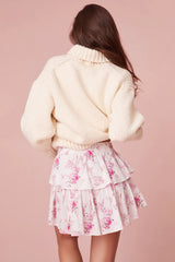 Ruffle Mini Skirt ~ Warm Pink Cloud