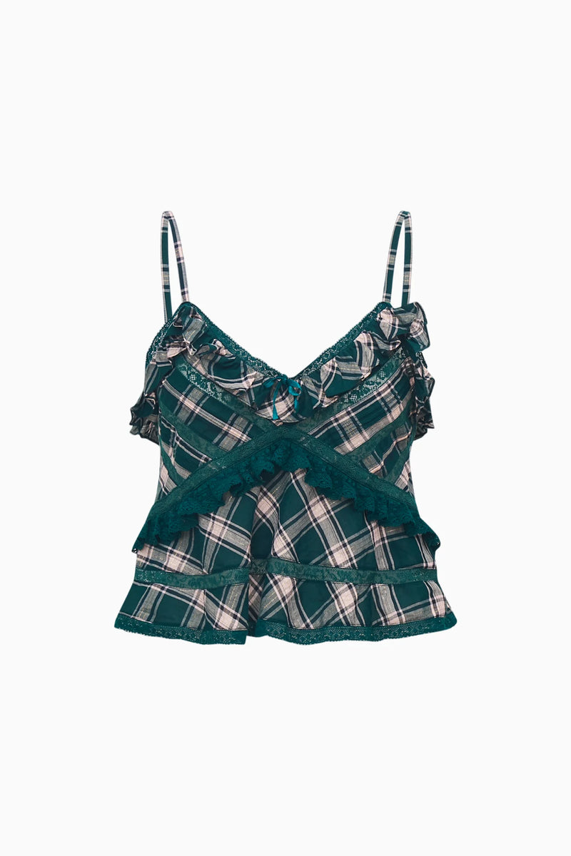 Sormina Tartan Cotton Top ~ Mistletoe Kiss