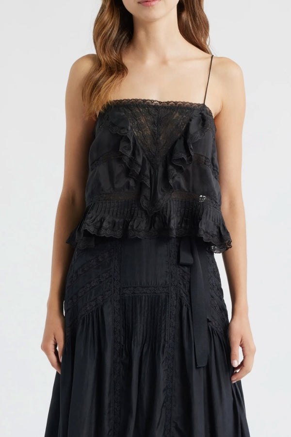 Ondeline Silk Lace Cami ~ Black