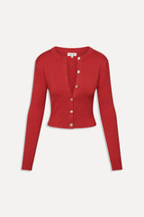 Sundae Cropped Cardigan ~ Cherry