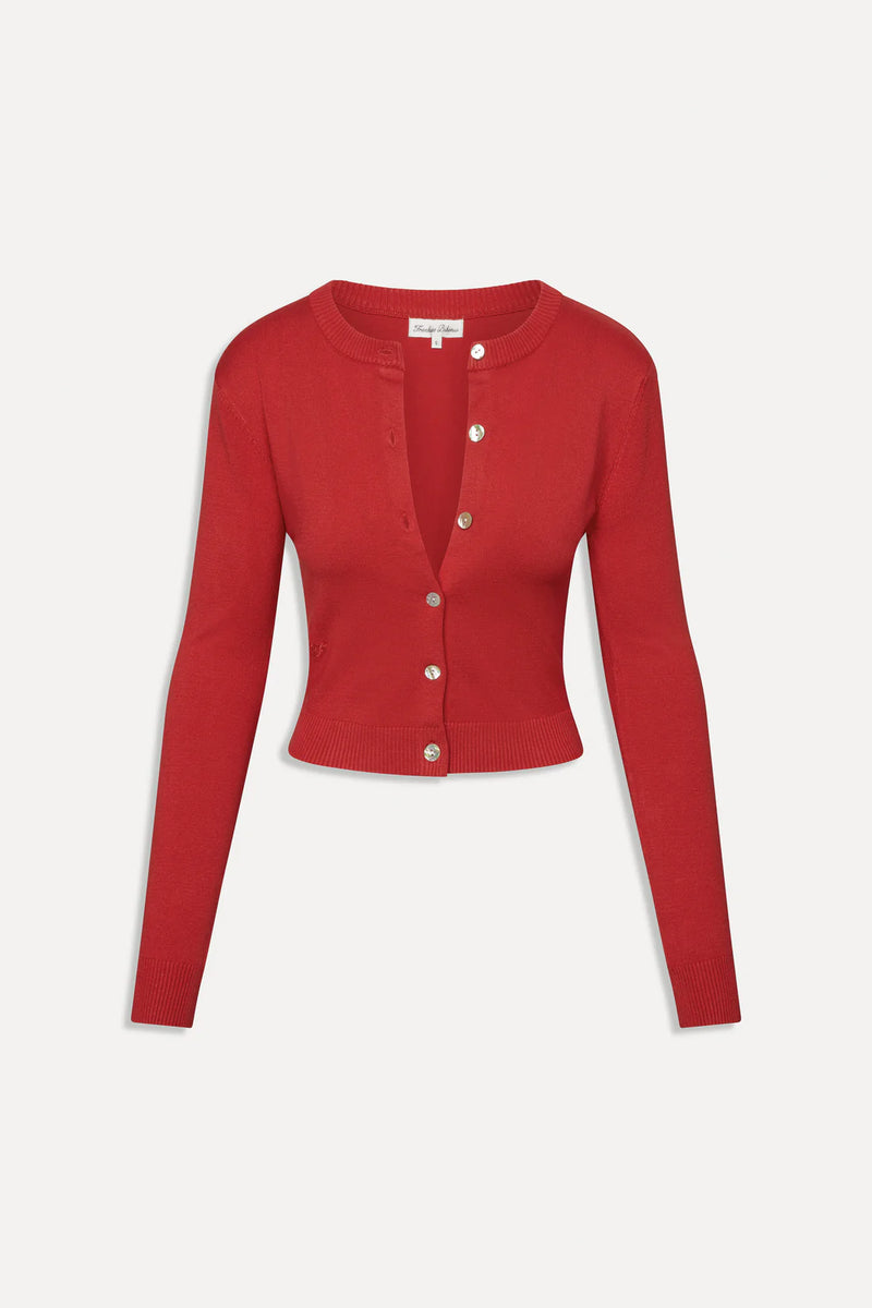 Sundae Cropped Cardigan ~ Cherry