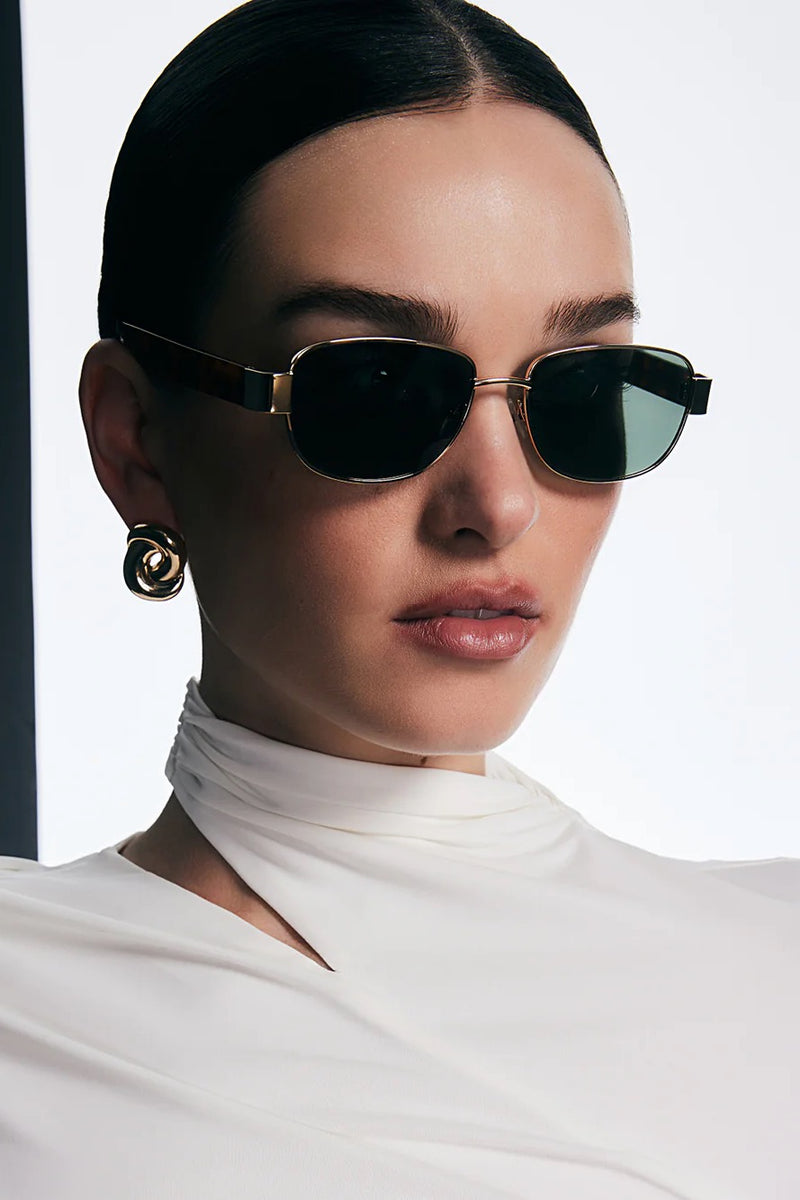 The Addison ~ Gold Havana/Tort Green