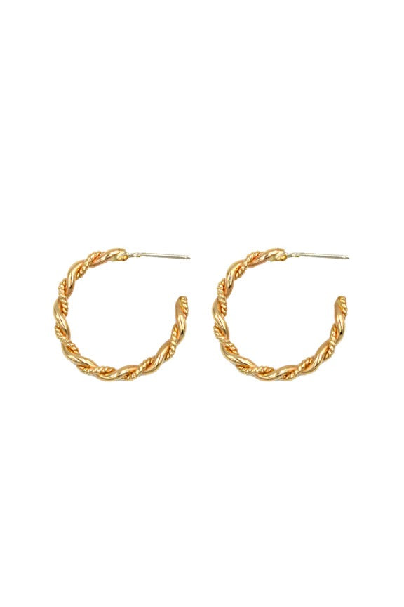 Twisted Hoops ~ Gold