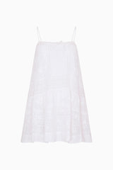 Vionett Cotton Victorian Mini Dress ~ White