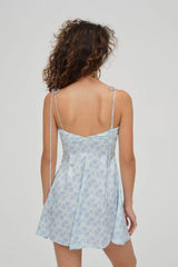 Adira Mini Dress ~ Blue - Shake Your Bon Bon