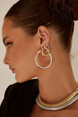 Amalfi Tube Hoops ~ Silver - Shake Your Bon Bon