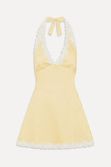 Audrey Satin Mini Dress ~ Whipped Butter Dottie - Shake Your Bon Bon