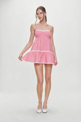 Baby Gauze Dress ~ Ladybug Gingham - Shake Your Bon Bon