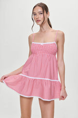 Baby Gauze Dress ~ Ladybug Gingham - Shake Your Bon Bon
