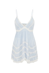 Alonna Cotton Mini Dress ~ Baby Bluebell