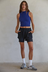 Barely There Ribbed Turtleneck Knit Tank - Shake Your Bon Bon