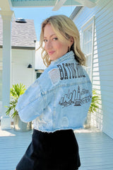 Baton Rouge Skyline Denim Jacket - Shake Your Bon Bon