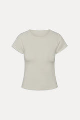Baylee Knit Tee ~ Soft Vanilla - Shake Your Bon Bon