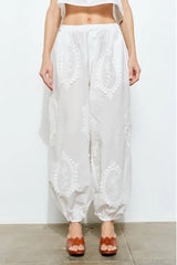 High Summer Cotton Eyelet Pant