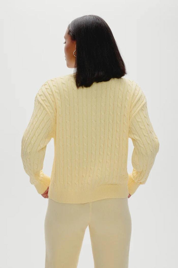 Bea Cable Knit Zip Up Sweater ~ Vanilla Sugar – Shake Your Bon Bon