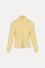 Bea Cable Knit Zip Up Sweater ~ Vanilla Sugar - Shake Your Bon Bon