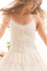 Beauval Lace Mini Dress ~ Off White - Shake Your Bon Bon