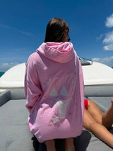 Bikini Beaded Ocean Oversized Hoodie ~ Lottie Pink - Shake Your Bon Bon