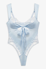Blair Bow Bodysuit ~ Blue - Shake Your Bon Bon
