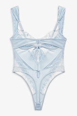Blair Bow Bodysuit ~ Blue - Shake Your Bon Bon