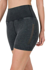 These seamless high waisted shorts have got you perfectly covered, so take some time to just breathe! With the most flattering, lightweight, supportive stretch fabric, thoughtfully placed ribbing at the waist and hem and a breathable mesh detail at the side thigh, these gems are a guaranteed instant favorite. Cobalt pairs perfectly with our At Ease Ribbed Racerback.