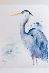 Blue Heron Wading 5" x 7" Lyla Clayre Print - Shake Your Bon Bon