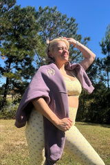 Bow Yoga Pants ~ Lavender/Yellow - Shake Your Bon Bon