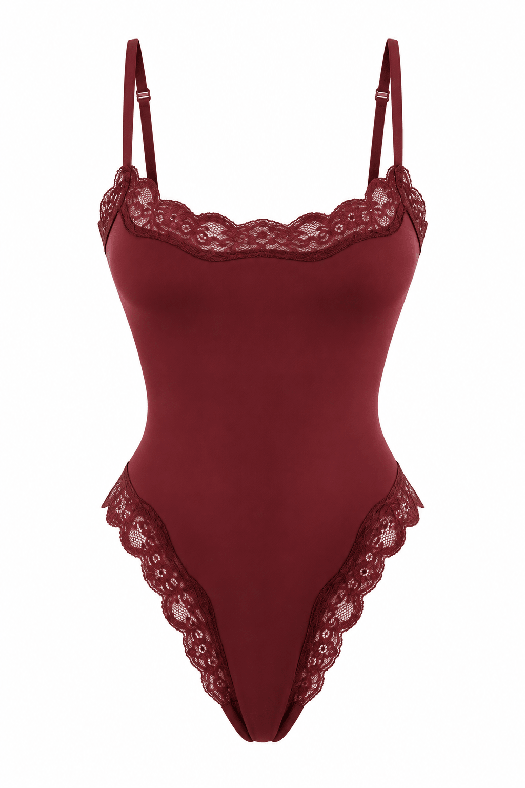 Butter Me Up Lace Bodysuit - Bordeaux - Shake Your Bon Bon