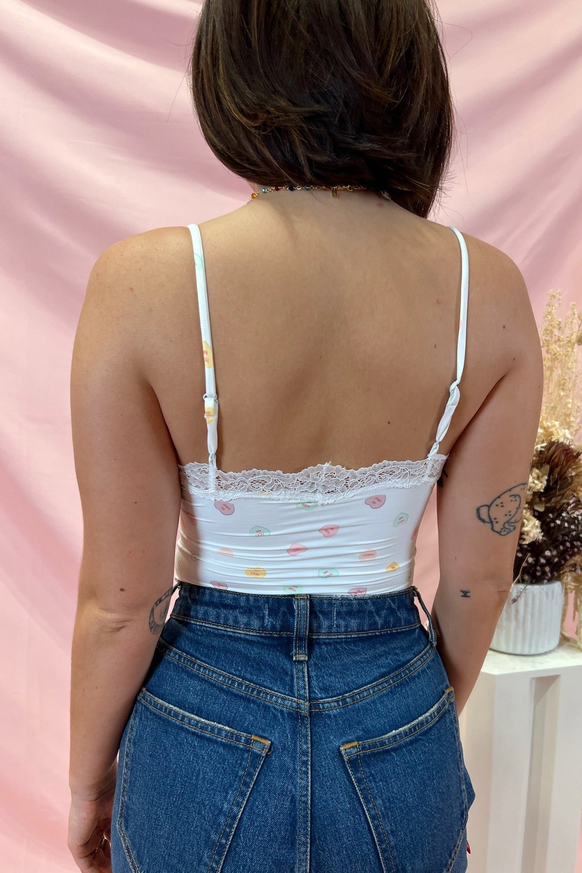 Butter me Up Lace Bodysuit - Candy Hearts - Shake Your Bon Bon