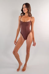 Butter Me Up Lace Bodysuit - Chocolate - Shake Your Bon Bon