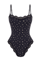 Butter me Up Lace Bodysuit ~ Midnight Floral - Shake Your Bon Bon