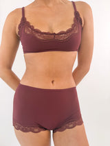 Butter Me Up Lace Boyshort - Bordeaux - Shake Your Bon Bon