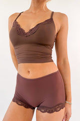 Butter Me Up Lace Boyshort - Chocolate - Shake Your Bon Bon