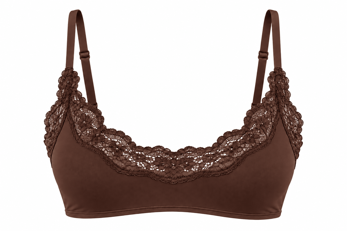 Butter Me Up Lace Bralette - Chocolate - Shake Your Bon Bon