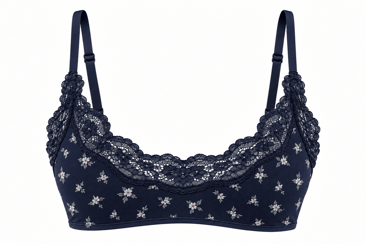 Butter Me Up Lace Bralette - Midnight Floral - Shake Your Bon Bon