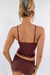 Butter Me Up Lace Cami - Chocolate - Shake Your Bon Bon