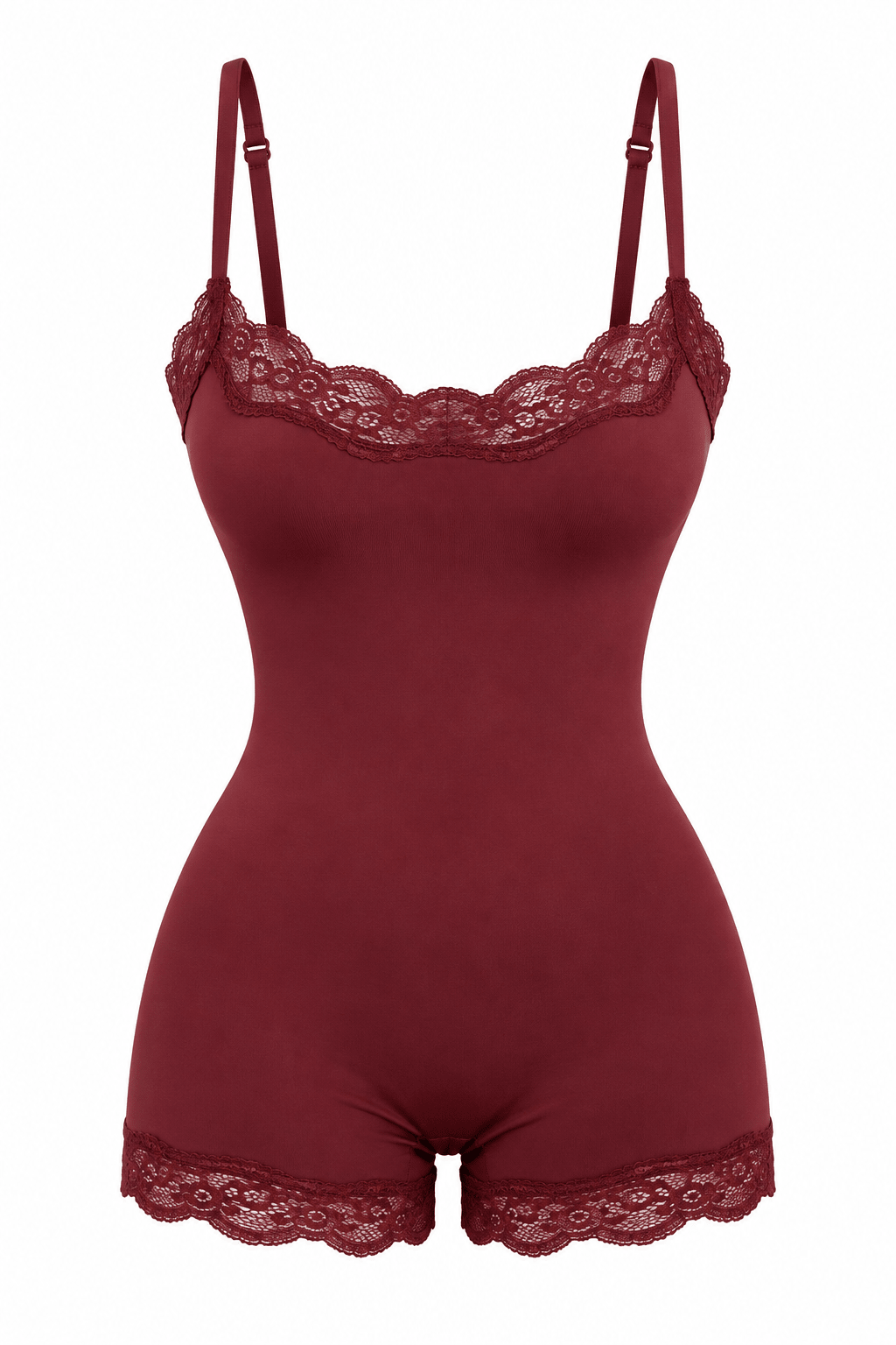 Butter Me Up Lace Onesie - Bordeaux - Shake Your Bon Bon