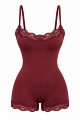 Butter Me Up Lace Onesie - Bordeaux - Shake Your Bon Bon