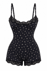 Butter Me Up Lace Onesie - Midnight Floral - Shake Your Bon Bon