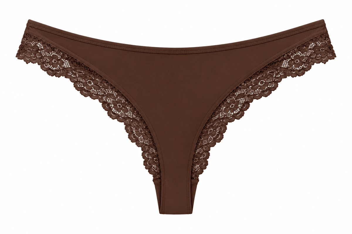 Butter Me Up Lace Thong - Chocolate - Shake Your Bon Bon