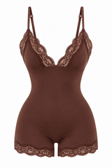 Butter Me Up Lace Triangle Onesie - Chocolate - Shake Your Bon Bon