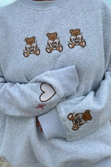 Teddy Time Embroidered Sweatshirt