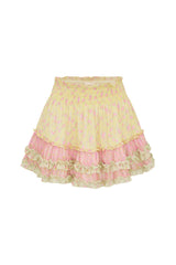 Camellia Cotton Mixed Print Mini Skirt ~ Taffy Twist - Shake Your Bon Bon