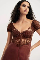 Casey Maxi Dress ~ Rust - Shake Your Bon Bon