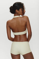 Caster Terry Cheeky Boy Shorts ~ Lemon - Shake Your Bon Bon